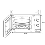Micro-ondes - OCEANIC - OCEAMO20W12 - 20L - blanc - Monofonction