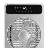 Ventilateur brumisateur 3 en 1 OCEANIC - 50W - Diametre 23 cm - Affichage LED - Télécommande - Minuterie - Moteur DC - Gris et blanc