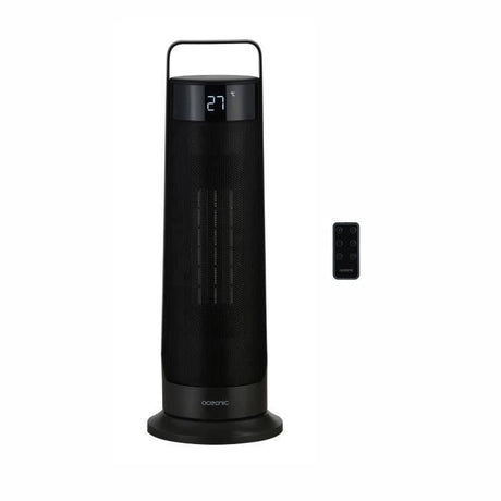 Radiateur soufflant oscillant - Céramique - OCEANIC - 2000 W - Télécommande -  Noir