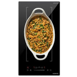 Domino induction encastrable - OCEANIC - OCEATI2Z2BF - 2 foyers avec zone flexible- 3600 W - Noir