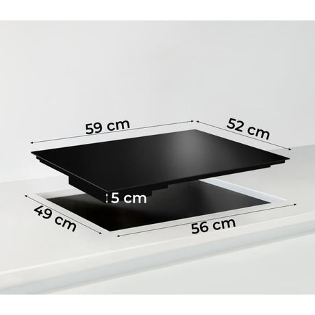 Plaque de cuisson vitrocéramique OCEANIC 3 foyers  L56 x P49 cm OCEATV3Z60