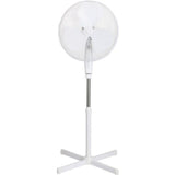 Ventilateur sur pied OCEANIC - 45W - Diametre 40 cm - Hauteur réglable - Oscillation - Blanc