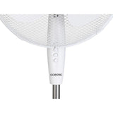 Ventilateur sur pied OCEANIC - 45W - Diametre 40 cm - Hauteur réglable - Oscillation - Blanc