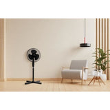 Ventilateur de pied - OCEANIC - 45 W - Ø 41 cm - 3 vitesses - Oscillant - Inclinable - Noir