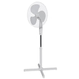 Ventilateur sur pied OCEANIC - 45W - Diametre 40 cm - Hauteur rÈglable - Oscillation - Blanc