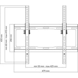 ONE FOR ALL WM2421 - Support mural avec réglage d'inclinaison de 15° pour TV de 32 a 65 (81 a 165cm) - Noir