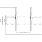 ONE FOR ALL WM2621 - Support mural avec rÈglage d'inclinaison de 15∞ pour TV de 32 a 90 (81 a 229cm) - Noir