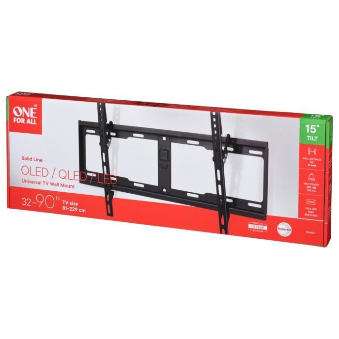 ONE FOR ALL WM4621 Support mural inclinable pour écran de 81 a 229 cm (32 a 90) - Poids max : 100kg