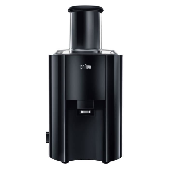 Centrifugeuse BRAUN J300 MultiQuick 3 - Noir - 2 vitesses - Réservoir a pulpe 2L - Systeme de pressage rapide