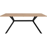 Table a manger ONEX - Chene artisan et noir - 180 x 90 x 75 cm - Jusqu'a 10 personnes