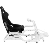 Cockpit de simulation - OPLITE - GTR S8 Infinity Force - Acier carbone - Blanc - Simracing haute performance