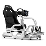 Cockpit de simulation - OPLITE - GTR S8 Infinity Force - Acier carbone - Blanc - Simracing haute performance