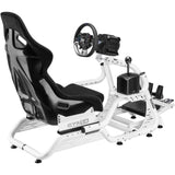 Support Simracing & Flightsim - OPLITE - Pour cockpit GTR S8 Full Force - Blanc - Compatible frein a main, boîte de vitesse, joystic