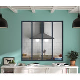 OPTIMUM Verriere 4 carreaux en verre trempÈ Gris - 108 x 119,6 cm