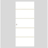 OPTIMUM - Kit porte coulissante + rail + bandeau Atelier - H.204xL.83xP.4 cm - Blanche lignÈe