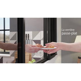 OPTIMUM Verriere coulissante 4 carreaux en verre trempÈ Noir - 108 x 123,2 cm