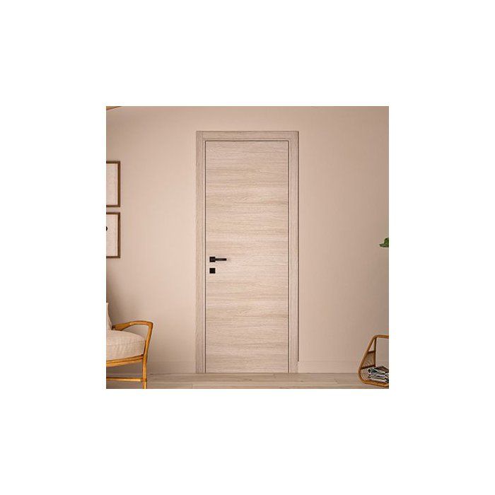 Bloc porte avec huisserie réversible et ajustable - OPTIMUM - Premium - Chene blond - H 204 x Ep 4,4 x L 83 cm