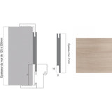 Bloc porte avec huisserie réversible et ajustable - OPTIMUM - Premium - Noisette - H 204 x Ep 4,4 x L 83 cm