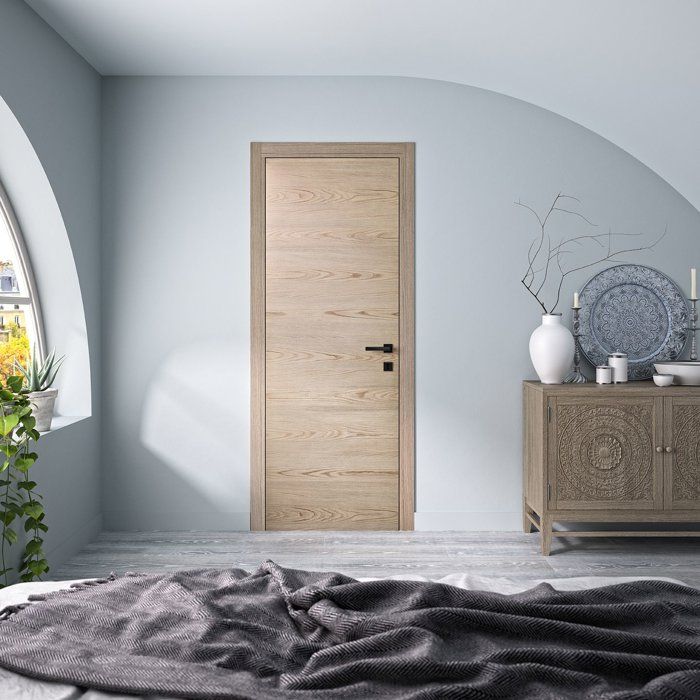 Bloc porte avec huisserie réversible et ajustable - OPTIMUM - Premium - Noisette - H 204 x Ep 4,4 x L 83 cm