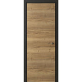 Bloc porte isotherme avec huisserie - OPTIMUM - Premium - Chene authentique - Poussant gauche / ajustable - H 204 x Ep 4,4 x L 83 cm