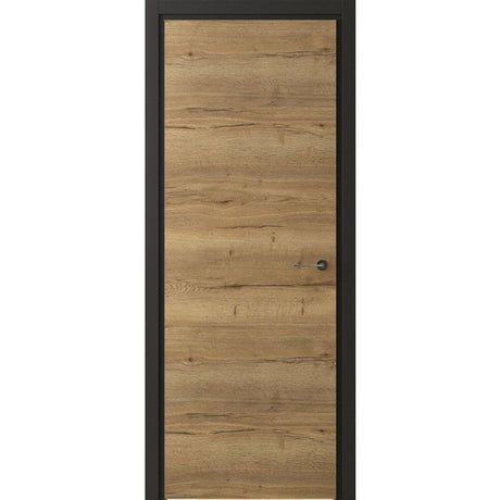 Bloc porte isotherme avec huisserie - OPTIMUM - Premium - Chene authentique - Poussant droit et ajustable - H 204 x Ep 4,4 x L 83 cm