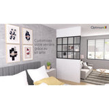 Kit lattes horizontales - OPTIMUM - Verriere fixe - H50 X L30 cm - Noir