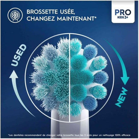 Oral-B Pro Kids3+ Brosse a dents électrique enfant Spiderman, Marvel, 1 Brossette Brossage Doux, Minuteur et Vibrations