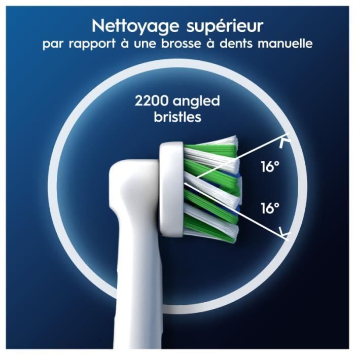 Oral-B Pro Cross Action Brossettes Pour Brosse a Dents, Pack De 3 Unités