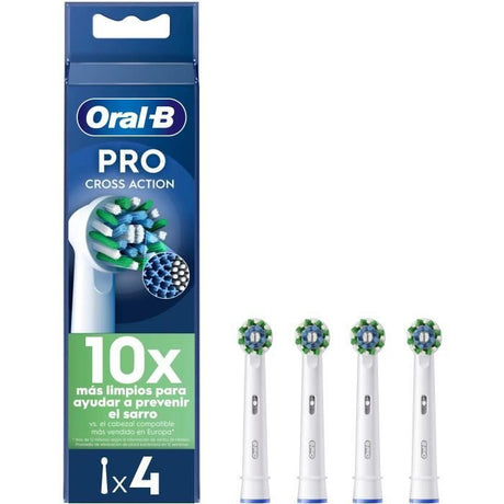 Oral-B Brossettes x4 Pro Cross Action pour brosse a dents, Pack de 4 unités