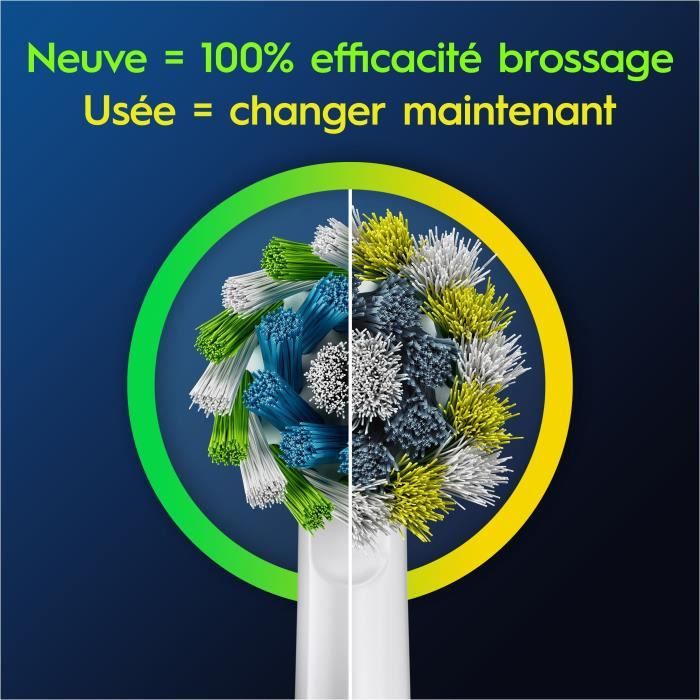 Oral-B Brossettes x4 Pro Cross Action pour brosse a dents, Pack de 4 unités
