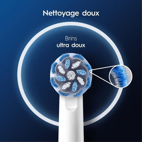 Brossette ORAL-B - Pack de 6 brossettes - Sensitive Clean - Pour brosse ŕ dent électrique