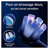 Brossettes - ORAL-B - IO refills Gentle Care - Pack de 4 - Noir