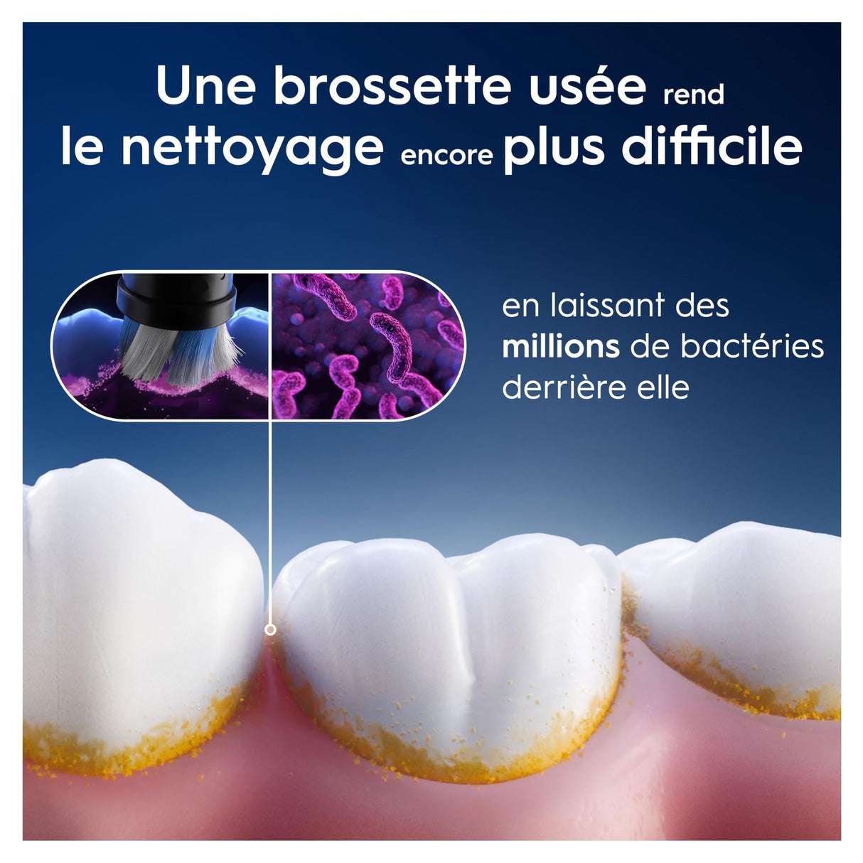 Brossettes - ORAL-B - IO refills Gentle Care - Pack de 4 - Noir