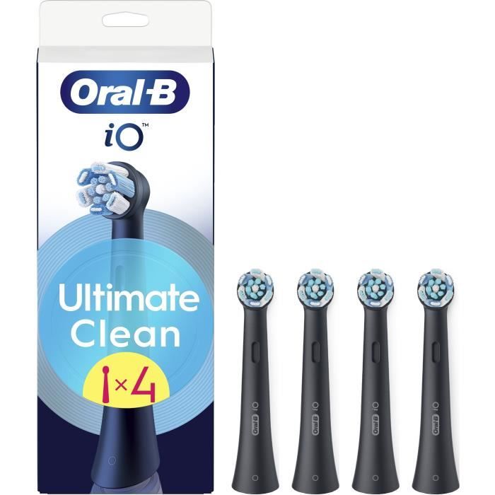 Brossettes - ORAL-B - iO refills Ultimate Clean - Pack de 4 - Noir