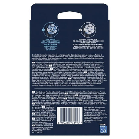 Brossette ORAL-B - iO refills Ultimate Clean - Pack de 8 - Noir