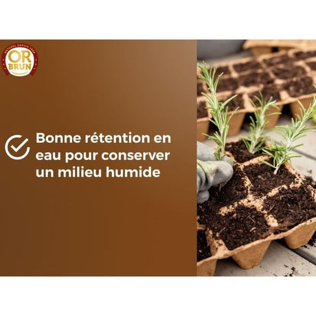 Terreau Semis - OR BRUN - OBRTSEM6U - 6L - Améliore le Drainage - Rétention d'Eau Optimale