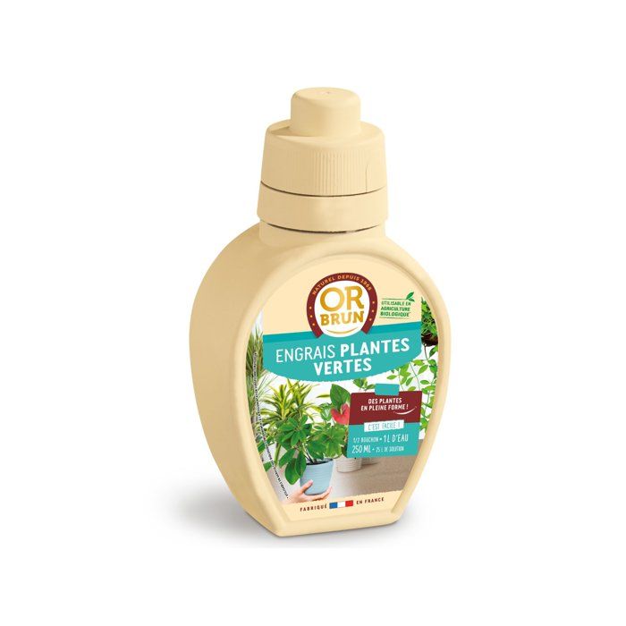 Engrais plantes vertes - OR BRUN - OBRECLPLINTER250 - 250 ml - Favorise la croissance - Fabriqué en France