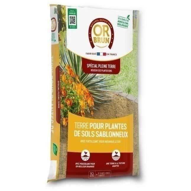 Terre pour Plantes De Sols Sablonneux - OR BRUN - Obrtsolsab35N - 35L
