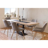 Table a manger extensible ORLANDO - Rectangulaire - style industriel - Décor chene sonoma -8/10 personnes - 120-200 x P 80 x H 75