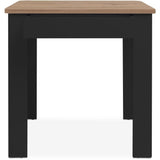 Table OSLO - Rectangulaire - 4 personnes - 80 x 77 x 80 cm - Noir / Chene artisan