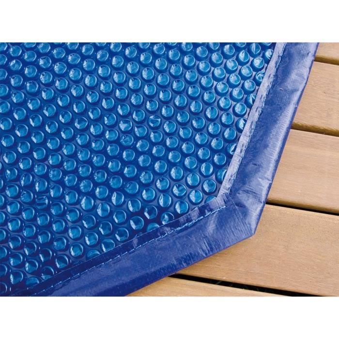 Bâche a bulles pour piscine bois UBBINK octogonale 300x490 - Bleue - 400 microns