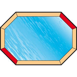 Bâche d'hiver et de sécurité pour piscine bois UBBINK Octogonale 300x490 - Bleue - Epaisseur 550gr