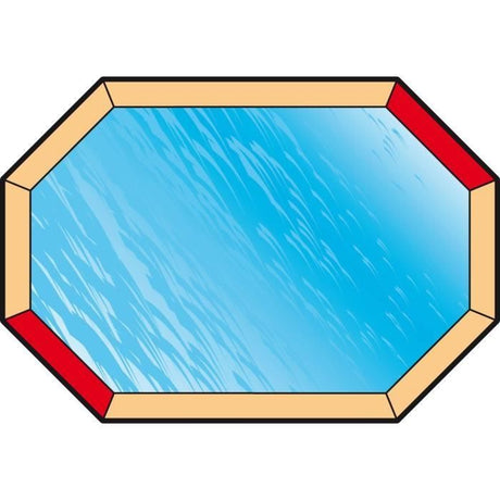 Bâche d'hiver et de sécurité pour piscine bois UBBINK Octogonale 300x490 - Bleue - Epaisseur 550gr