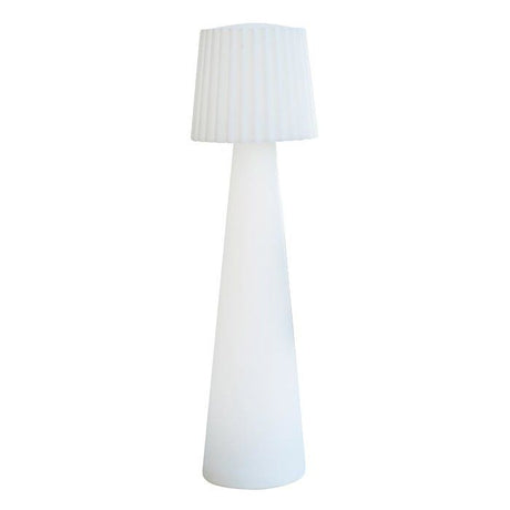 Lampadaire extérieur sans fil - LUMISKY - LADY C110 - LED multicolore dimmable - Abat-jour ondulé - Télécommande - H110 cm