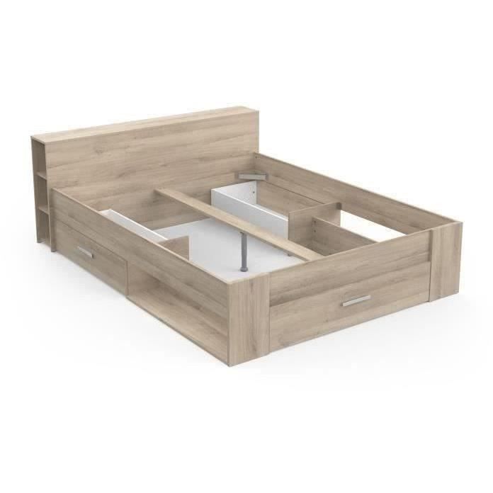 Demeyere - Lit adulte 160 x 200 cm - Chene Kronberg - Oxygene