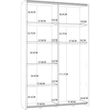 Armoire 2 portes coulissantes multifonction - Blanc mat - L120 x P41,6 x H190,5 cm - OZZULA