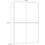 Armoire 2 portes coulissantes multifonction - Blanc mat - L120 x P41,6 x H190,5 cm - OZZULA