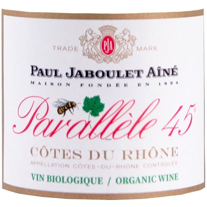 Maison Paul Jaboulet Ainé Parallele 45 Côtes du Rhône - Vin rouge de la Vallée du Rhône - Bio 2023