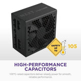 Alimentation PC - NZXT - PA-8G3BB-EU - C850 Gold Core - 80Plus Gold - Fully-modular - ATX 3.1 Power Supply - EU Power Cord