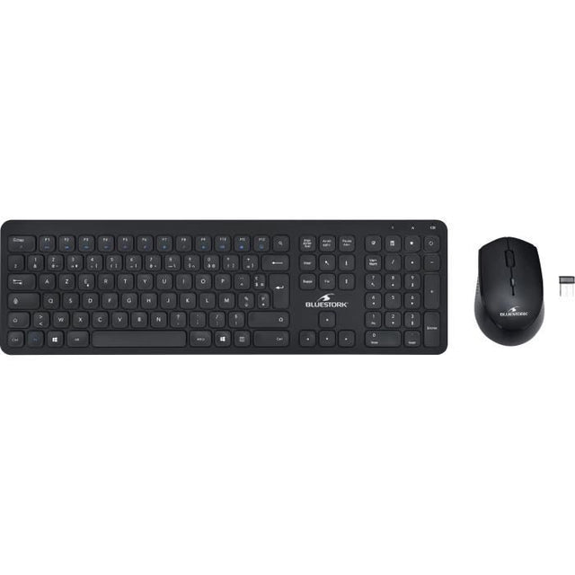 Pack Clavier Souris - BLUESTORK - PACK EASY SLIM - Sans Fil - Noir